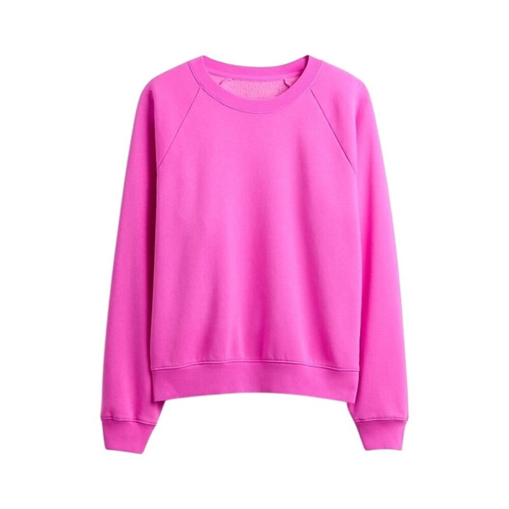 GAP VintageSoft Wedge Crew Pullover Solid Sweatshirt Neon Pink Size Medium